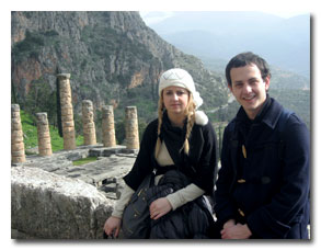 students at ruins image