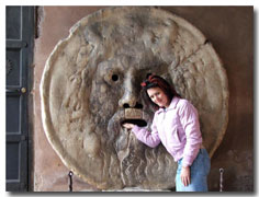 lady and fountain