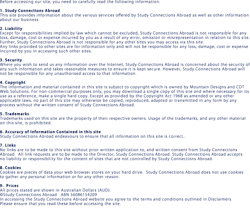 Disclaimer text