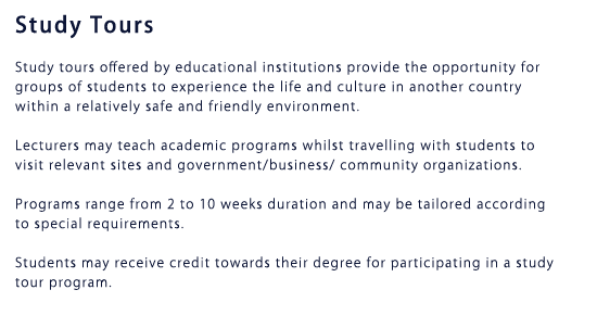Study Tours text